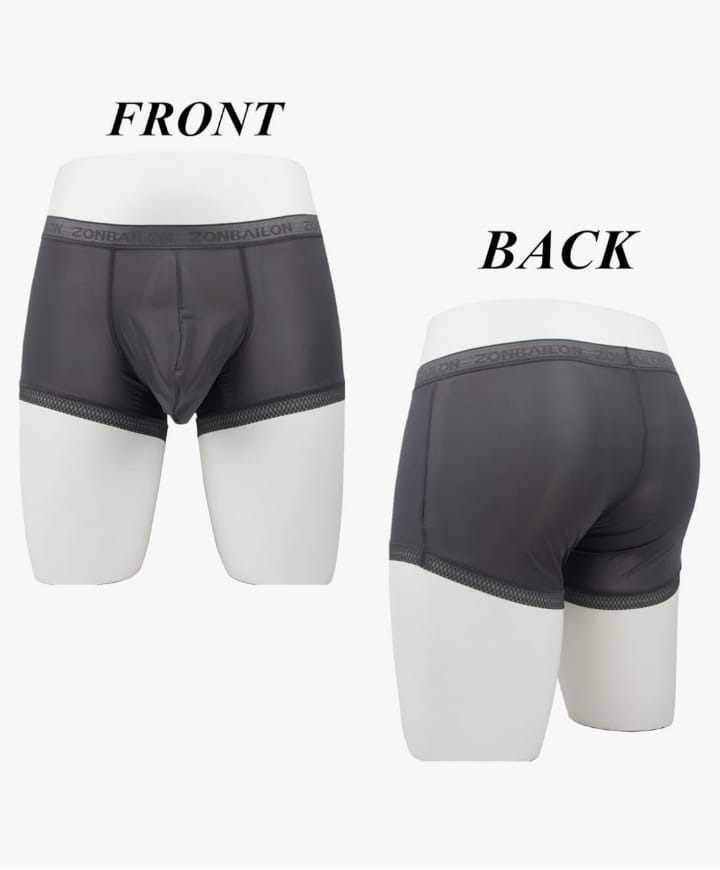 Men's Breathable Ice Silk Men's Boxer Briefs See-Through Underwear Trunk Transparent Stretch